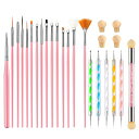 SHULLIN21本セットネイルブラシセットジェルネイル筆ネイルアートブラシセットネイルアートラインブラシネイルライナーブラシセットUV用ネイルツールジェルネイル絵描きブラシネイルア…