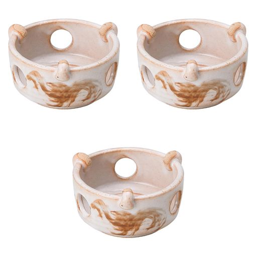 3個セット志野荒波コンロ[11.5x6.5cm]|コンロ万古焼直火セトモノホンポ(Setomonohonpo)