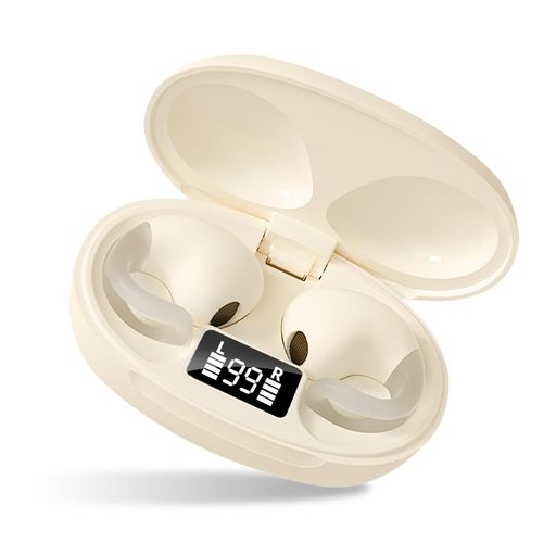 【イヤーカフイヤホン】最新登場のイヤホンbluetooth5.4は、世界に先駆けて開発された全く新しいオープンイヤーのオーディオソリューションを採用し、振動で音を伝える骨伝導技術を採用せずに発声器が耳道の上部に位置しており、一般的なカナル型...