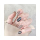 aninakoネイルチップ24枚入ネイルチップショート付け爪フィンガースーツ短...