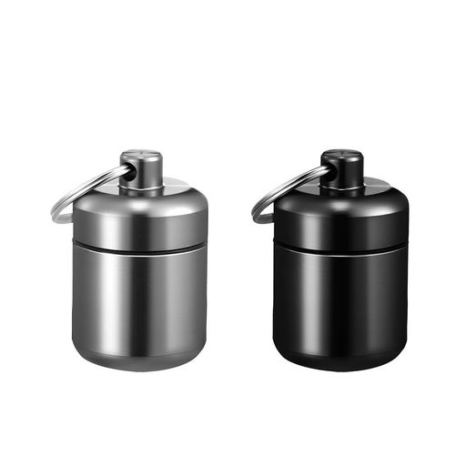 2個キーホルダーピルボックス2-in-1キーホルダー収納ボックスイヤリング収納ボックス小物収納チューブ..