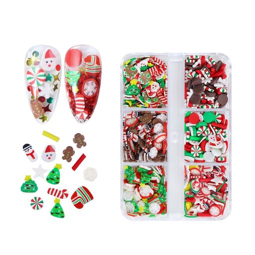 ネイルパーツクリスマス3d立体クリスマスツリー雪だるまジンジャーマンネイルジュエリーパーツ可愛い手..