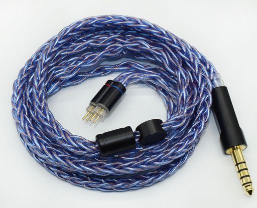 【JSHiFi-Storm】2pin4.4mmリケーブル4.4mm単結晶銅+銀メッキイヤホンアップグレードケーブルCIEM2pinイヤフォン交換ケーブル(2pin4.4mm)