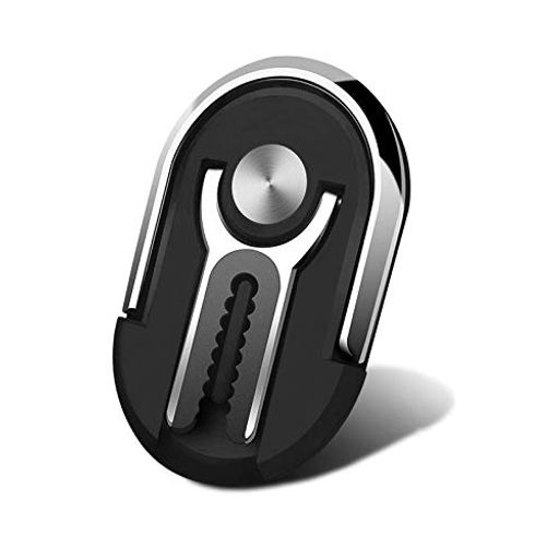 Newseegoスマホリング車載ホルダースマートフォンリングホールドリング薄型落下防止片手操作スタンド機能角度調整可能360度回転携帯金属リングiPad/iPhone/Android全機種対応-ブラック