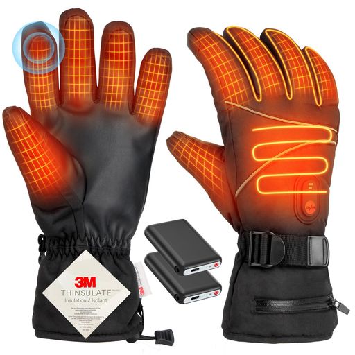 電熱グローブ【2026年冬・16000mAhバッテリー付き】電熱手袋ヒーター手袋バイク用65°C最高温度3Mシンサレート電気手袋メンズレディースDC給電3段階温度調節防寒グローブスマホ対応タッチ…
