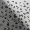 パンクネイルアートチャーム約100個セットネイルパーツメタルパーツ3D金属部品デコレトロパンクネイルデザイン用品リベット装飾部品ビンテージDIY手作りアクセサリー