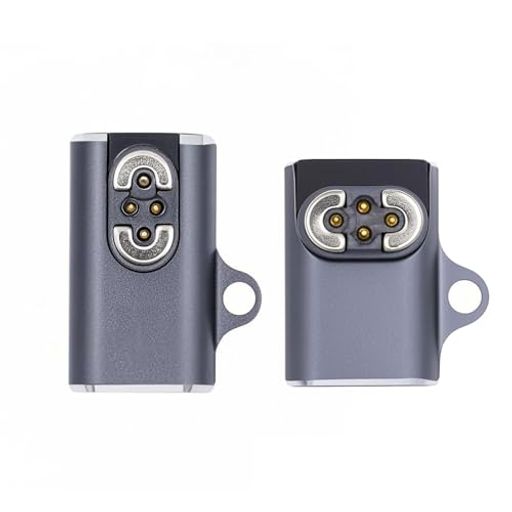 Xiwai 2パック USB磁気充電アダプター 4ピン水平垂直菱形コンタクトの交換用 LEDラ...