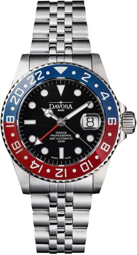 [ダボサ]DAVOSA 腕時計 機械式自動巻 20気圧防水 デイト Ternos Professional GMT スイス製 161.571.06
