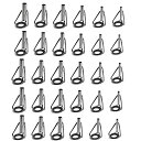 LNJLQWトップガイドロッドガイドステンレス釣り竿穂先ロッドの修理交換釣竿30点セット(内径0.9mm~2.0mm)