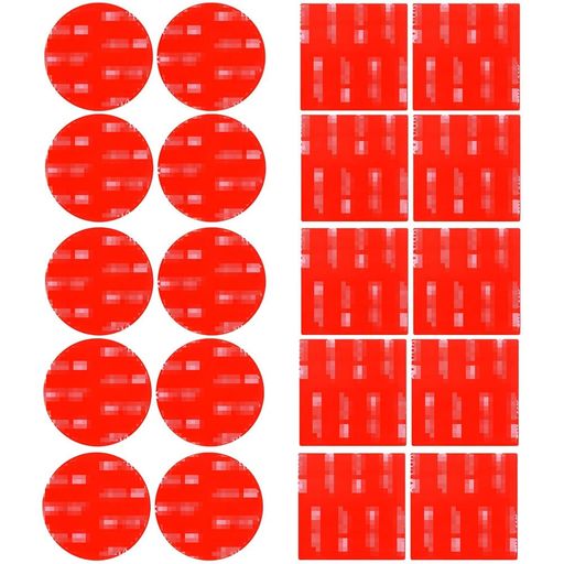 【商品仕様】円形10枚、正方形10枚の両面テープ。円形の直径は30mm、正方形の長さは40mmです。 【強力両面テープ】強力な粘着力を持つ両面テープで、両面設計により物をよりしっかりと固定できます。物が落下したり、落下による破損を心配する必要はありません。 【特徴】屋外や湿気の多い環境など、ほとんどの表面に使用可能で、必要に応じて伸ばすことができます。取り付け後は耐熱性と防水性を兼ね備えています。時間の経過とともに粘着力が強まります。 【簡単な使用方法】使用前に表面を拭き、両面の保護フィルムを剥がしてから、物品に貼り付けてください。剥がす際に粘着剤の跡が残らず、時間と手間を節約できます。 【使用範囲】車内、家庭、オフィスなど幅広いシーンで活用でき、LEDパネル、看板、ドアプレート、壁掛けフック、スクラップブック、フォトフレーム、カード、電源コンセント、カーペットの固定、装飾材やモール、LEDテープライト、ドアモール、ABS・PVC製敷居、自動車用モールなどに適しています。