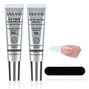 SAVILANDUVフリーネイルグルー&リムーバー:UV不要プレスオン用ネイルグルーネイルチップ用超強力ネイルグルー15秒で速乾ネイルグルーリムーバー&ネイルアートツール付き自宅で速乾マニキ…