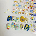 グラフィティイエローダックネイルアートステッカーデカールガーデン5Dエンボスかわいい自己接着性手描きグラフィティカラフルフラワーネイルアートステッカー女の子のためのDIYデザ…