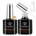 MODELONES7IN1ジェルネイル用ビルダージェル10ML2本ボトル入り強化剤長さだし用ベースコートUV硬化付け爪ネイルアート用(クリア)