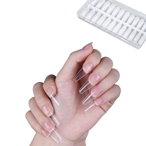 【商品仕様】透明ネイルチップ240枚セット、15サイズがあります。 【高品質】超薄型ネイルチップ。後端部0.2mmの超薄で自然なフィット感。 【マニキュアDIY】超薄型のネイルチップのためとても自然な仕上がりになります。表面はつや消しで爪との一体感やジェルのりが良好。 【様々なシーンで活躍】クリアつけ爪は個人向けネイルカラー、ネイルアートのバリエーションチェック、保存、個人練習などに使えます。ネイルの長さだし、爪に悩みのある方、職業上休日のみネイルを楽しみたい方。 【サンディング済みチップ】既に表面にサンディングをしてあるのと同じような細かい凹凸がついたネイルチップです。ネイルチップの上にジェルを塗る時にしなければならない面倒なサンディングの手間が省けて、そのままジェルを塗っても剥がれできません。また、チップとジェルも密着を高め、リフトにくいチップ製作が可能です。