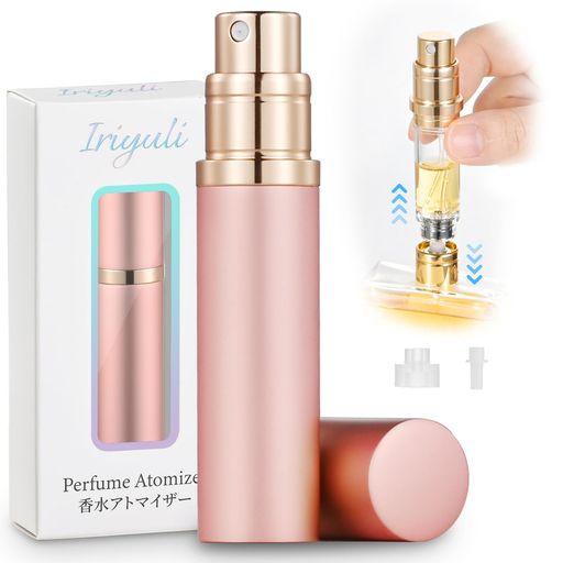 IRIYULIアトマイザー香水5ML漏れない2重構造底部充填簡単入れ替え小分け容器持ち運びに便利詰め替えボトルおしゃれ男女兼用噴霧器(ピーチゴールド) IRIYULIアトマイザー香水5ML漏れない2重構造底部充填簡単入れ替え小分け容器持ち運びに便利詰め替えボトルおしゃれ男女兼用噴霧器(ピーチゴールド)