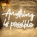Everythingispossibleネオンサイン何でも可能なネオンライト、オフィス、棒、体育館のためのやる気のある壁の芸術のLEDネオンライト、パーティー、...
