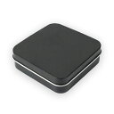 LKCCTKコンドームケース薬ケース小型メタル収納ケース雑貨入れパーツケース蓋付きケース正方形コンテナブリキ缶小物入れ缶(ブラック)