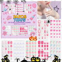 SAVILAND子供用プレスオンネイル-168個子供用ネイルチップ7パックフェイクネイル爪に貼り付ける接着剤付き8-12歳キッズ女の子用フルカバーグリッターグラデーションカラースターショート…