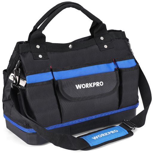 WORKPRO ツールバッグ 工具バッグ 工具入れ 道具袋 肩掛けベルト付き 大口収納 168...
