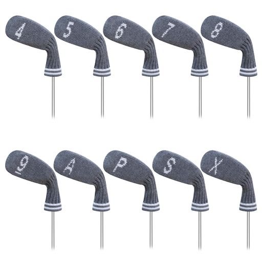 LeFeng10ピース4-9/A/P/S/Xニットゴルフアイアンヘッドカバーセット軽量で丈夫な素材複数パターンゴル..