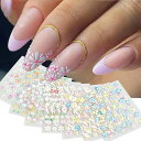 UNIKATOネイルシールネイルステッカー桜花立体ネイルパーツ30枚マニキュアステッカー3Dネイルデコ貼るだけネイルアート(A)