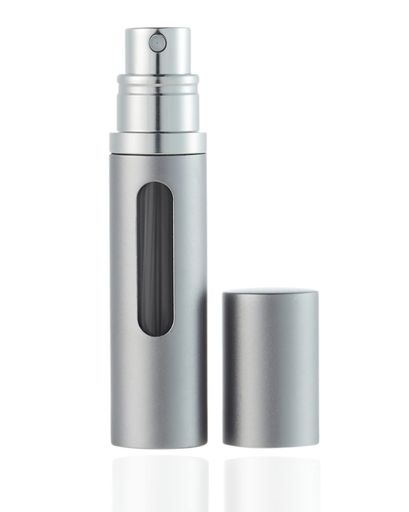 ASADAYS香水アトマイザー詰め替えスプレーボトル香水噴霧器携帯用持ち運び喷瓶ワンタッチ補充アトマイザー機内持ち込み可能5ml(グレー)