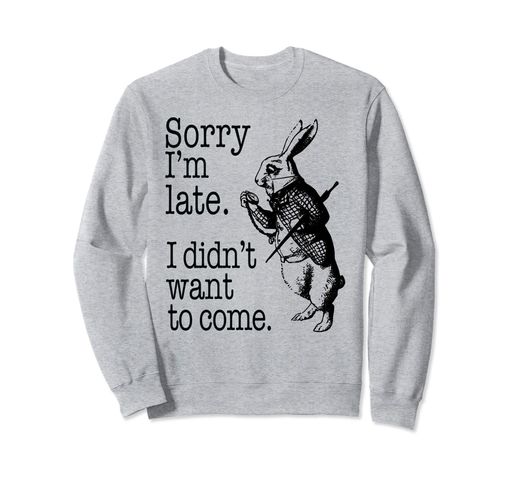 遅れてすみません、白うさぎと見に来たくありませんでしたトレーナー