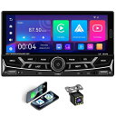Auometo6.9インチIPSHDタッチスクリーンビルトインワイヤレスCarPlay/AndroidAuto対応内蔵スマホミラーリングYOUTUBE視聴可能18局FMチューナーバックカメラ接続純正ハンドル操作対応178x100mm