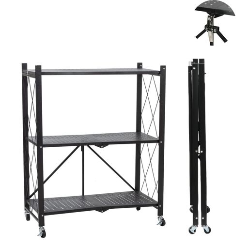 Vividoradキッチンラック【折りたたみ式&組み立て不要】スチールラック棚メタルラック幅70オープンラッ..