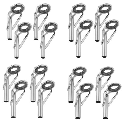 トップガイドロッドガイドステンレス釣り竿穂先16点セット(8#-2.6/2.8/3.0/3.2mm)
