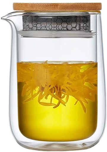 MVLJティーポット2層断熱ガラスおしゃれダブルウォールグラス保温保冷コーヒーサーバーダブルウォール..