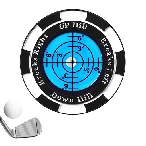aninakoゴルフマーカー青の水平器可磁性高精度パッティングガイド多機能ゴルフマーカーパター練習ボール傾斜ゴルフ愛好家ゴルフプレゼントギフト父の日メンズレディ...