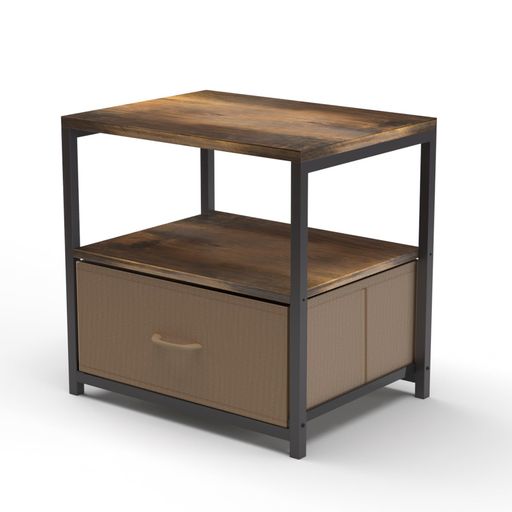 MAHOUYAサイドテーブルコー​​ヒーテーブルベッドサイドテーブルミニソファテーブル収納ラック棚引き出..