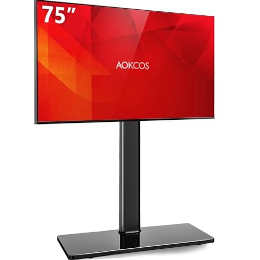 AOKCOSテレビスタンド壁寄せスタンド43~75インチ対応大型テレビ対応テレビ台首振り可能チルト機能高さ調整荷重50kgFTC1603AGB-JP