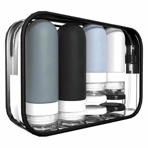 AUTAKI【客室乗務員推薦】トラベルボトル収納ポーチ付18本セット2024年新型シャンプーボトル旅行用シャ..