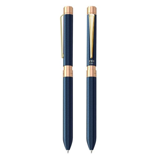【本体サイズ】長さ138mmx胴軸径10 mm、重さ22.5g 【リフィル】D1 アトミックリフィル 1.0mm -ブラック、レッド【芯径】0.5mm シャープペンシル 【材質】真鍮 【商品特徴】シンプルな外観、クラシックで高級感のあるカラーリング、IWIが独自に開発した360°回転ムーブメントを搭載。黒のリフィル、赤のリフィル、0.5シャープと消しゴムが入って実用性も高い多機能ペンです。ペン本体には黒/赤/0.5のマークがプリントされており、使用時に正しい替芯を選ぶのに便利です。 【付属品】取扱説明書、布収納袋