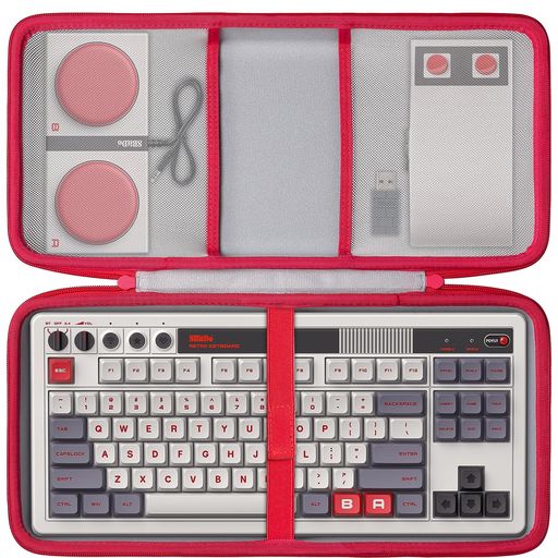 co2CREA 対応 RK ROYAL KLUDGE M87 RKM87/ 8Bitdo 87キー メカニカルキーボード専用収納ケース オフホワイト