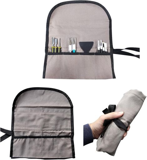 ZPZGOG4ポケットツールロールバッグ折りたたみ式ロール小型ツールポーチ複数ポケットキャンバスツール..