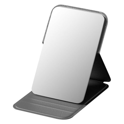 EsiFare化粧鏡手鏡鏡小さい10.5*7cm折りたたみミラー卓上ミラーミラー角度調節可能収納便利スタンド化粧メイク鏡持ち運びヘアメイクヘアアレンジ黒