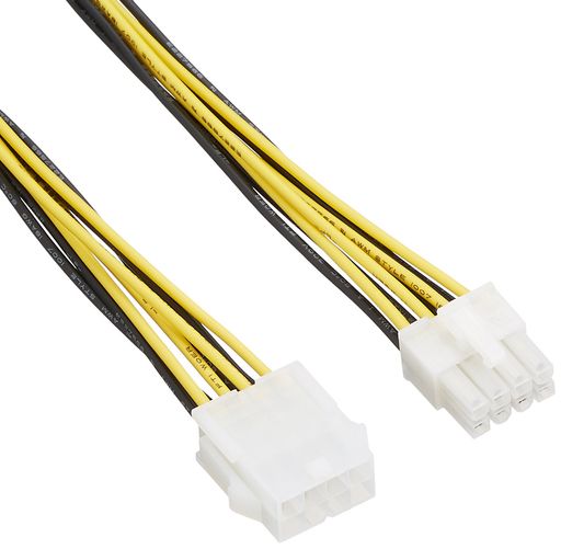 変換名人EPS12V(8ピン)電源延長ケーブル(オス-メス)30cmEPSP/CA30