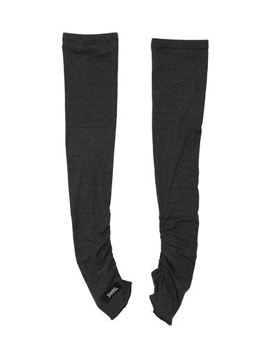 素材:【WHT/LBLU】レーヨン50%、ポリエステル50%/【CGRY】ポリエステル+ポリエステルフィルム繊維86%、ポリウレタン14%/【SLV】ポリエステル+ポリエステルフィルム繊維81%、ポリウレタン10%、ナイロン9% サイズ表記:F,【アームカバー】総丈:52~61cm,袖幅:23cm,袖ぐち:16cm