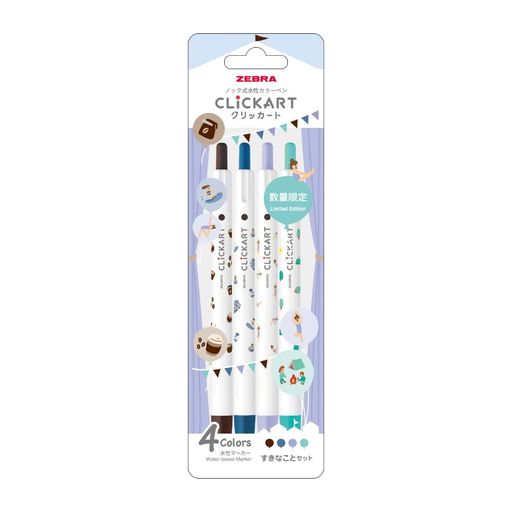 Rakuten - ゼブラ水性マーカークリッカートユルカワフェスティバル4色セット趣味柄WYSS22-YF-4C-S