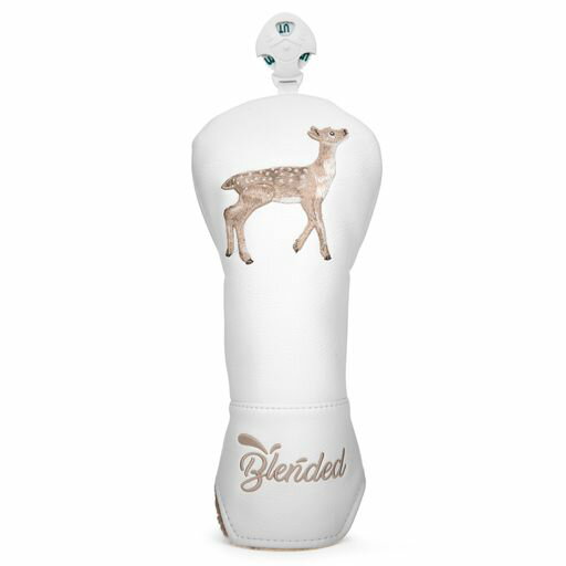 ゴルフクラブヘッドカバー梅鹿刺繍デザインゴルフヘッドカバー高級レザー製ウッドカバードライバーフェ..