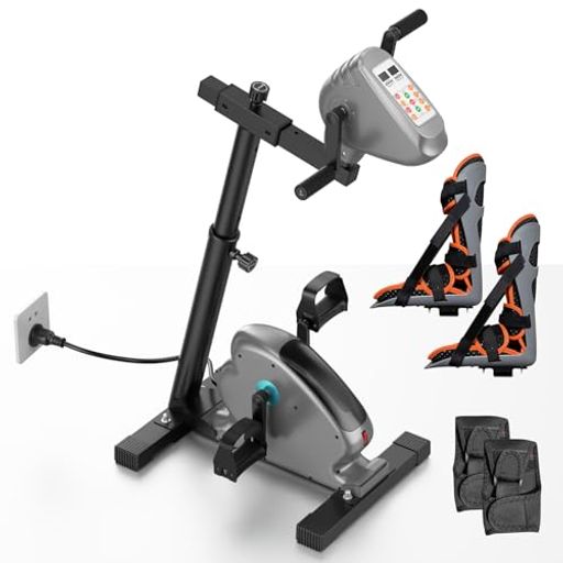 (1)電動アシストによるスムーズな動作静音設計の電動モーターを搭載し、スムーズで安定した回転を実現。筋力が低下している方でも無理なく使用できます。 (2)速度と方向の自由な調整使用者の体調やリハビリの進捗に合わせて、ペダルの回転速度や前進・後退の方向を自由に設定可能。柔軟なトレーニングが行えます。 (3)多機能ディスプレイ搭載使用時間、回転数、消費カロリーなどをリアルタイムで表示。トレーニング効果を視覚的に確認し、モチベーション維持につながります。 (4)コンパクトな省スペース設計なので、どこにでも簡単に設置でき、使用後は簡単に収納できます。 (5)安全性への配慮安全ストラップ付きペダルで足のズレを防止。滑り止めのベース設計により、使用中の安定性も確保しています。