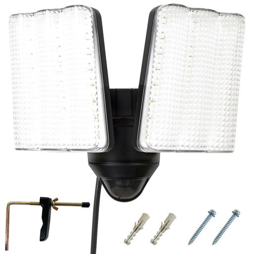 DAISHIN センサーライト コンセント式 DLA-17T200 屋外用 人感 LED AC 100V 3灯式 電源 防犯 ライト 外灯 防水規格 防雨型 人感センサーライト 外 人感センサー 駐車場 ガレージ 庭 玄関 灯 明るい … happynight-10416159 Happy night Rainbow パッケージ画像