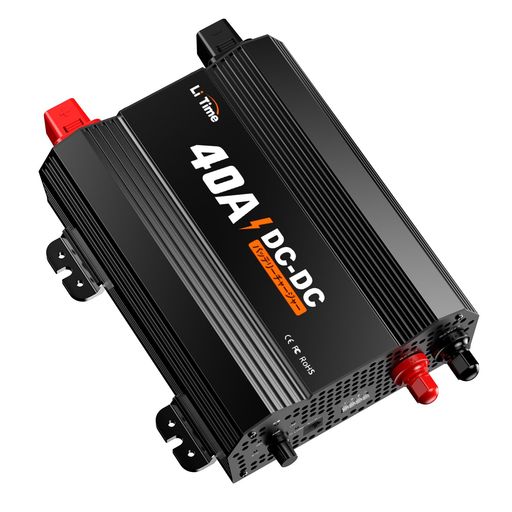LiTimeDC-DCバッテリーチャージャー走行充電器12Vのリン酸鉄リチウムイオン、鉛蓄...