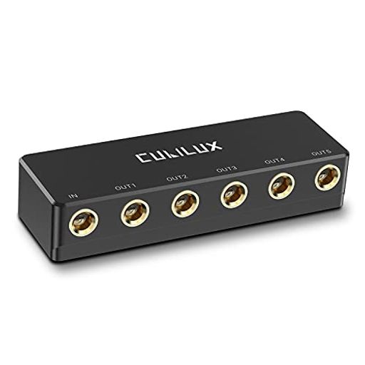 Cubilux 5ウェイ6.35mmイヤホン分配器、1入力 5出力 6.35 mmマルチオーディオスプ...