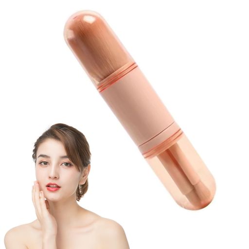 PAVIKEメイクブラシセット携帯用メイクブラシ4in1トラベルメイクブラシルースパウダーブラシアイシャド..