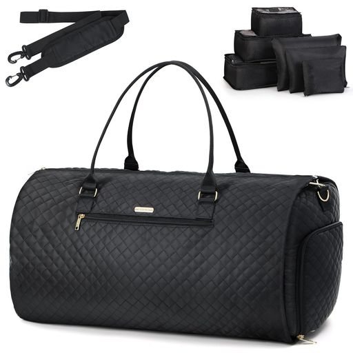 Lekeskyガーメントバッグボストンバッグ大容量50L靴収納スーツ収納スカート収納型くずれ防止撥水防塵6..