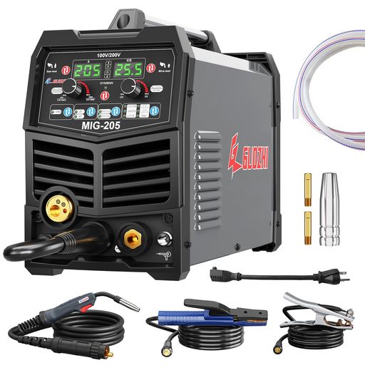 乐天商城 - GZGUOZHI溶接機半自動100v200V兼用205Aアルミ溶接機TIG溶接機MMA/アーク溶接ガス&ノンガススプールガン溶接機ワイヤー溶接1台7役多機能MIG溶接機インバーター直流半自動溶接機定格使用率60%